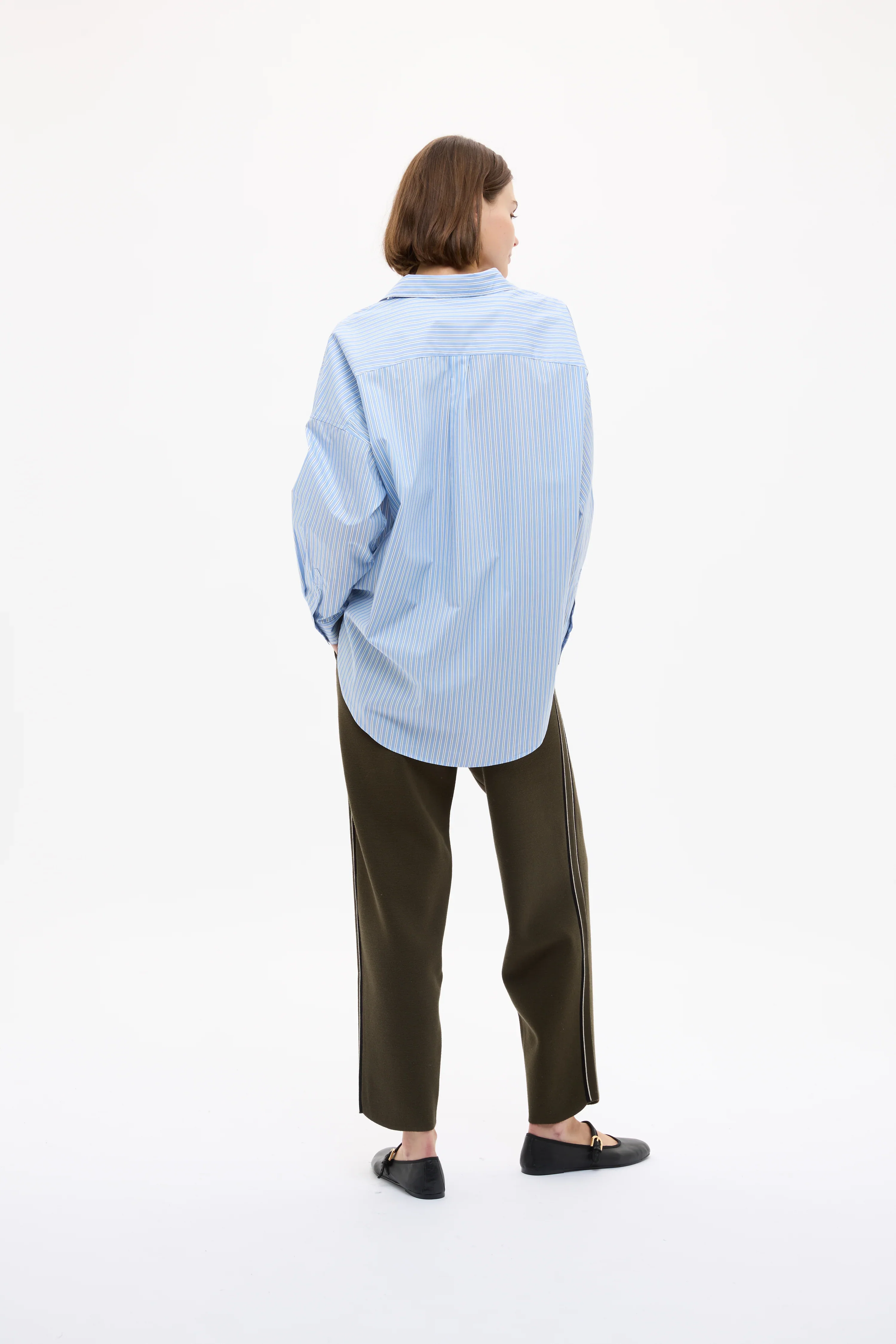 Mara Oversized Shirt Sky/Natural/Navy - Image 2