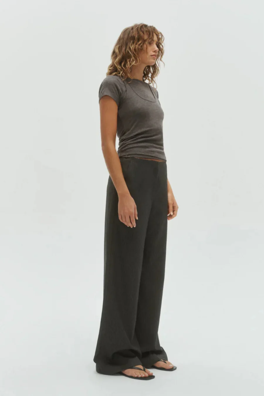 Margot Pant Grey Pinstripe - Image 2