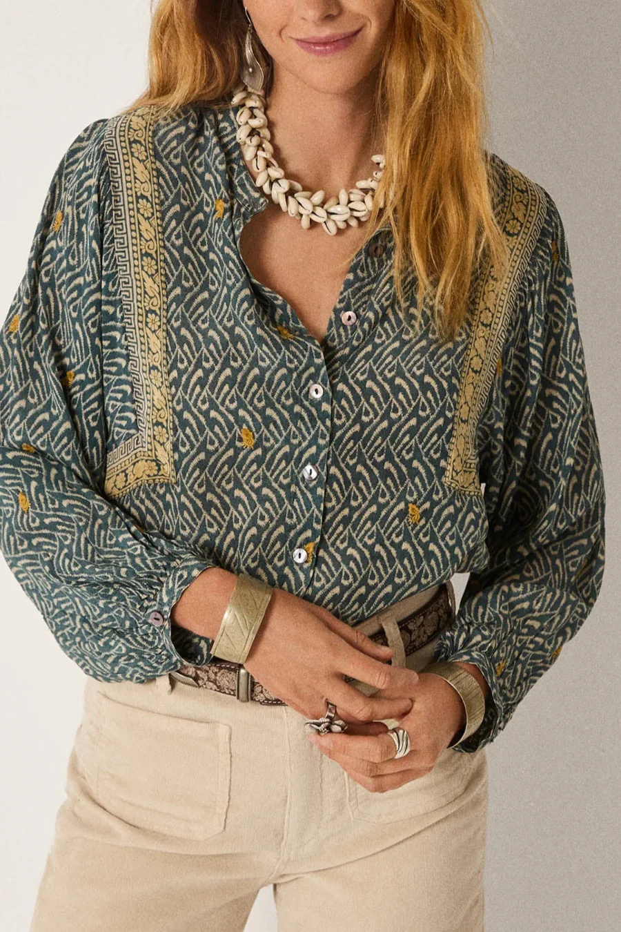 Marilyn Blouse Blue Shibori - Image 2