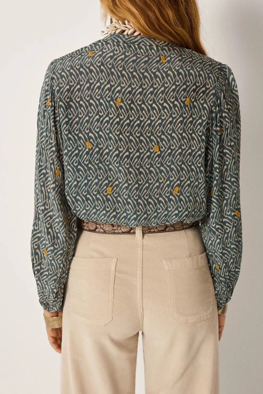 Marilyn Blouse Blue Shibori - Image 3