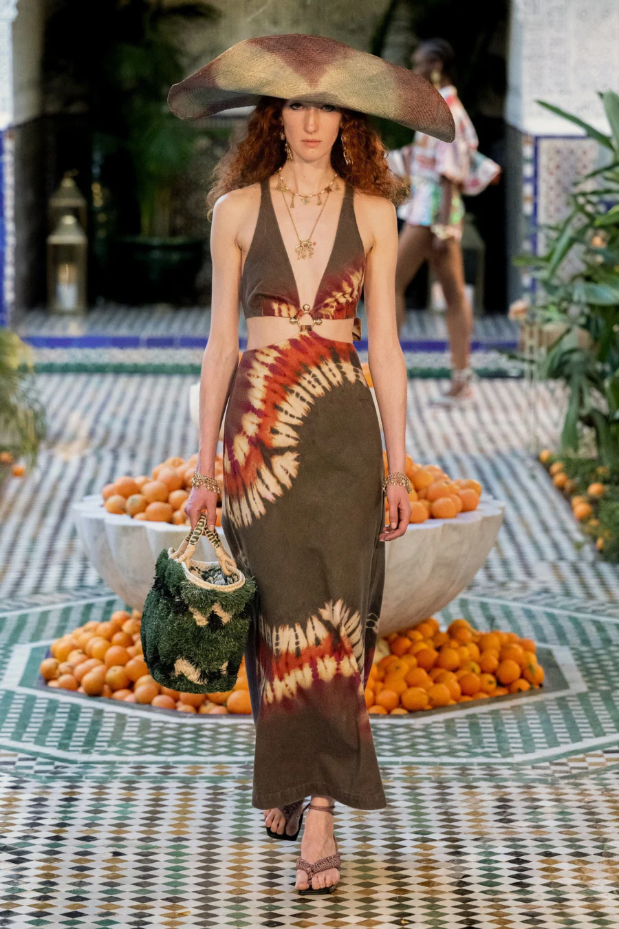 Marilyn Denim Midi Dress Khaki - Image 4