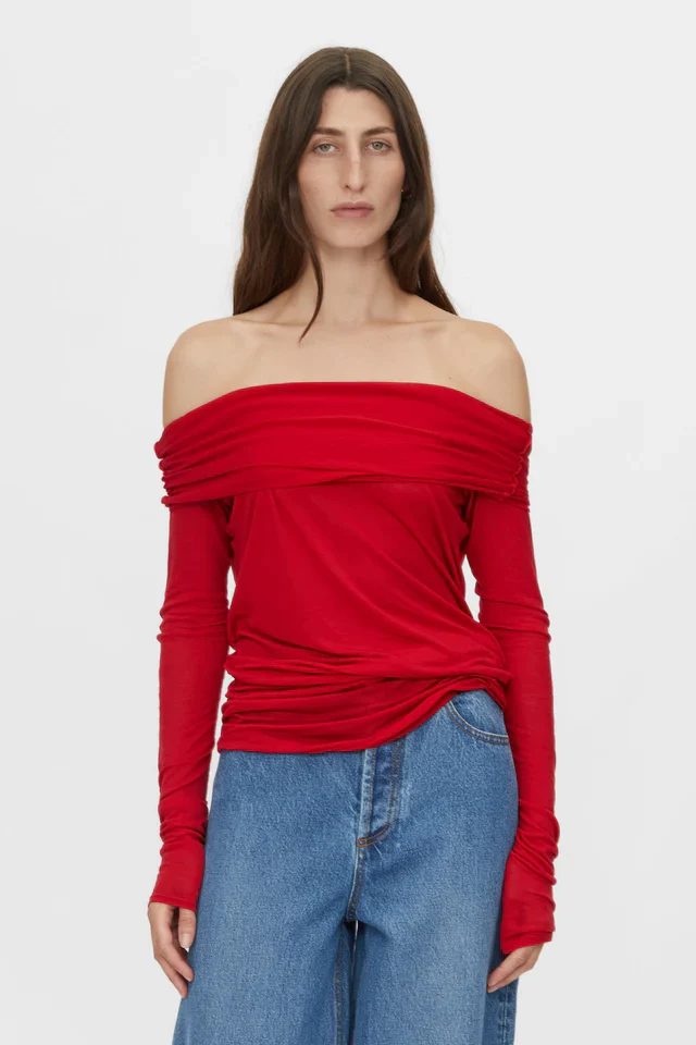 Marjorie Top Ruby Red - Image 3