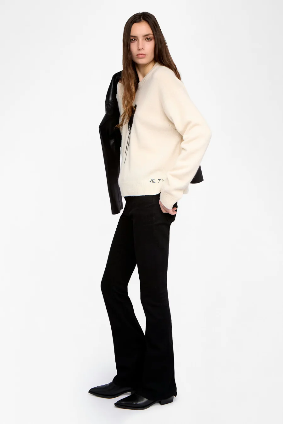 Markuz Cashmere Jumper Eggshell - Image 3