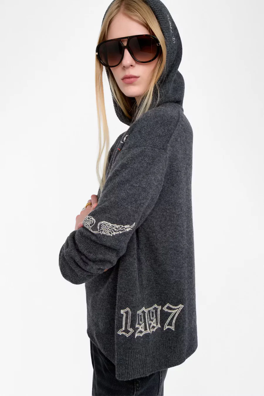 Markyz Cashmere Sweater Charcoal - Image 3