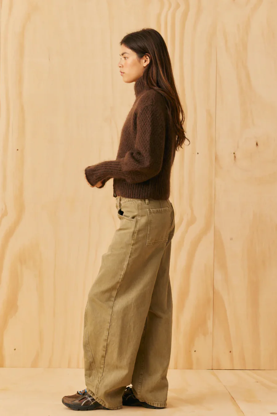 Matilda Zip Cardigan Cocoa - Image 3