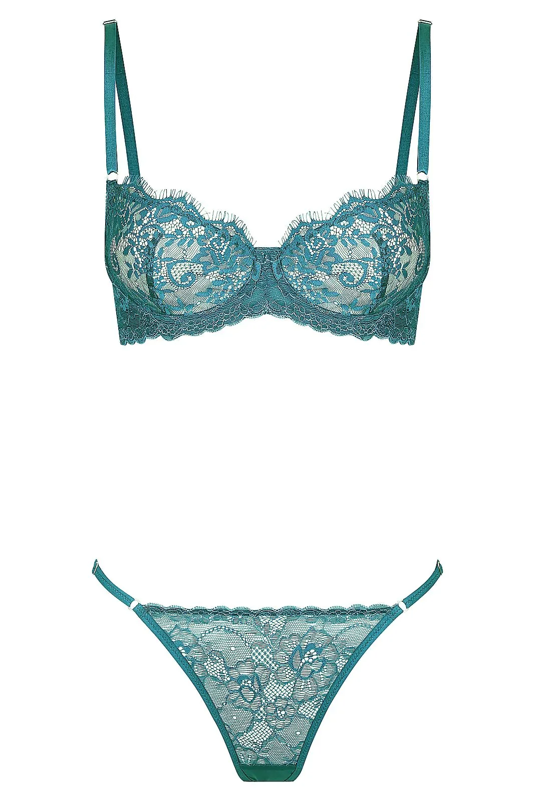 Maverick Underwire Lace Bra Emerald - Image 6