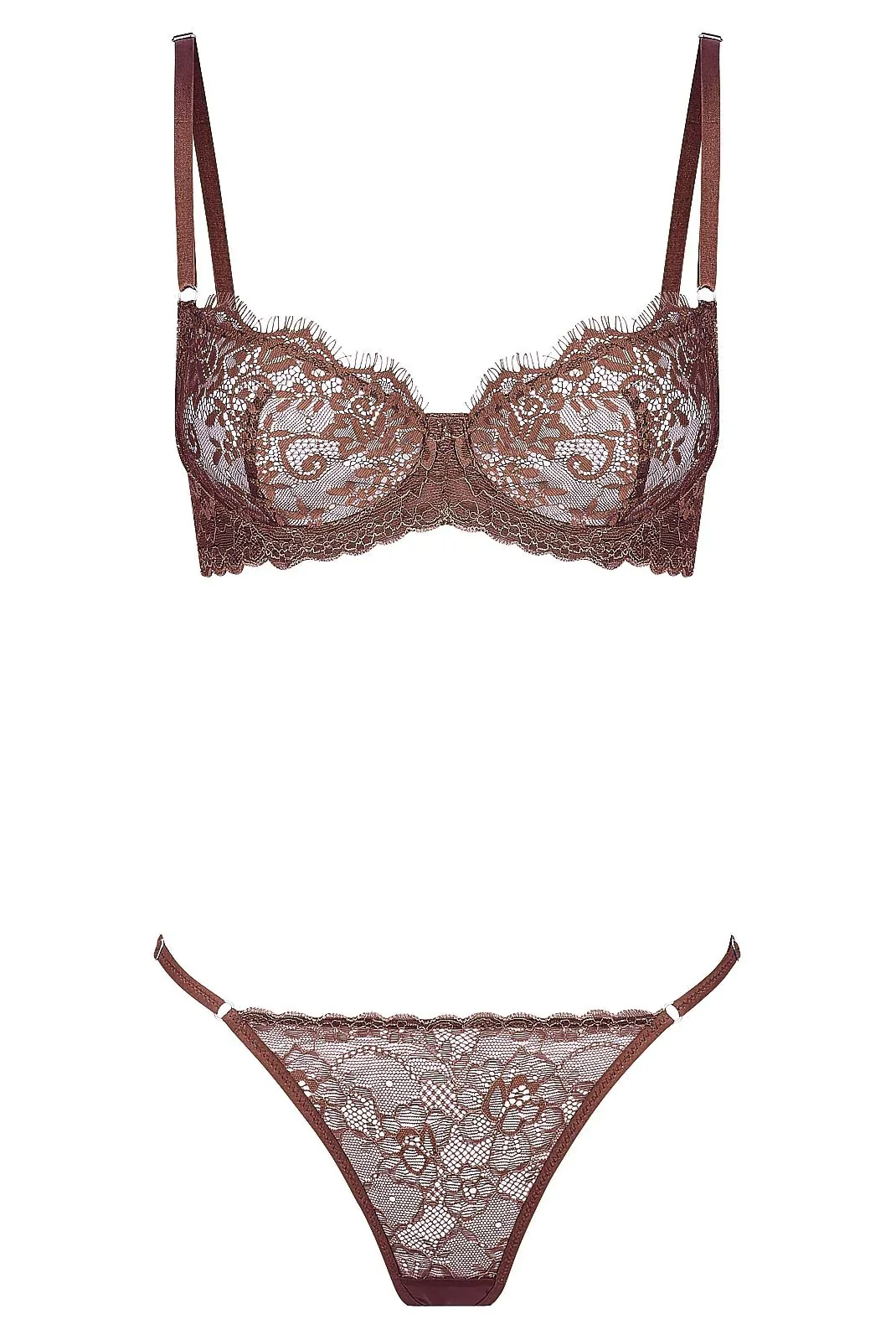 Maverick Underwire Lace Bra Espresso - Image 5