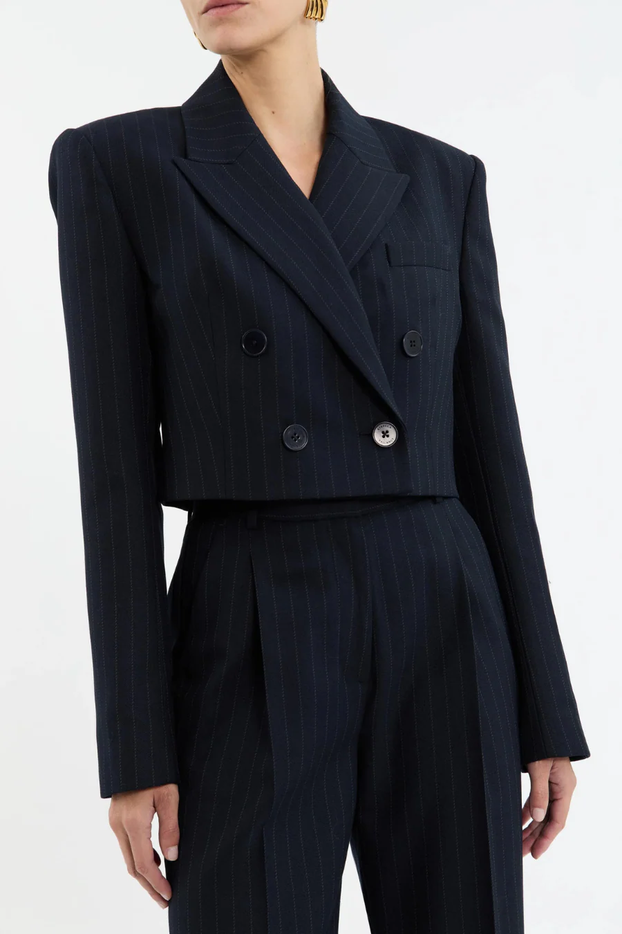 Maxwell Crop Blazer Navy - Image 3