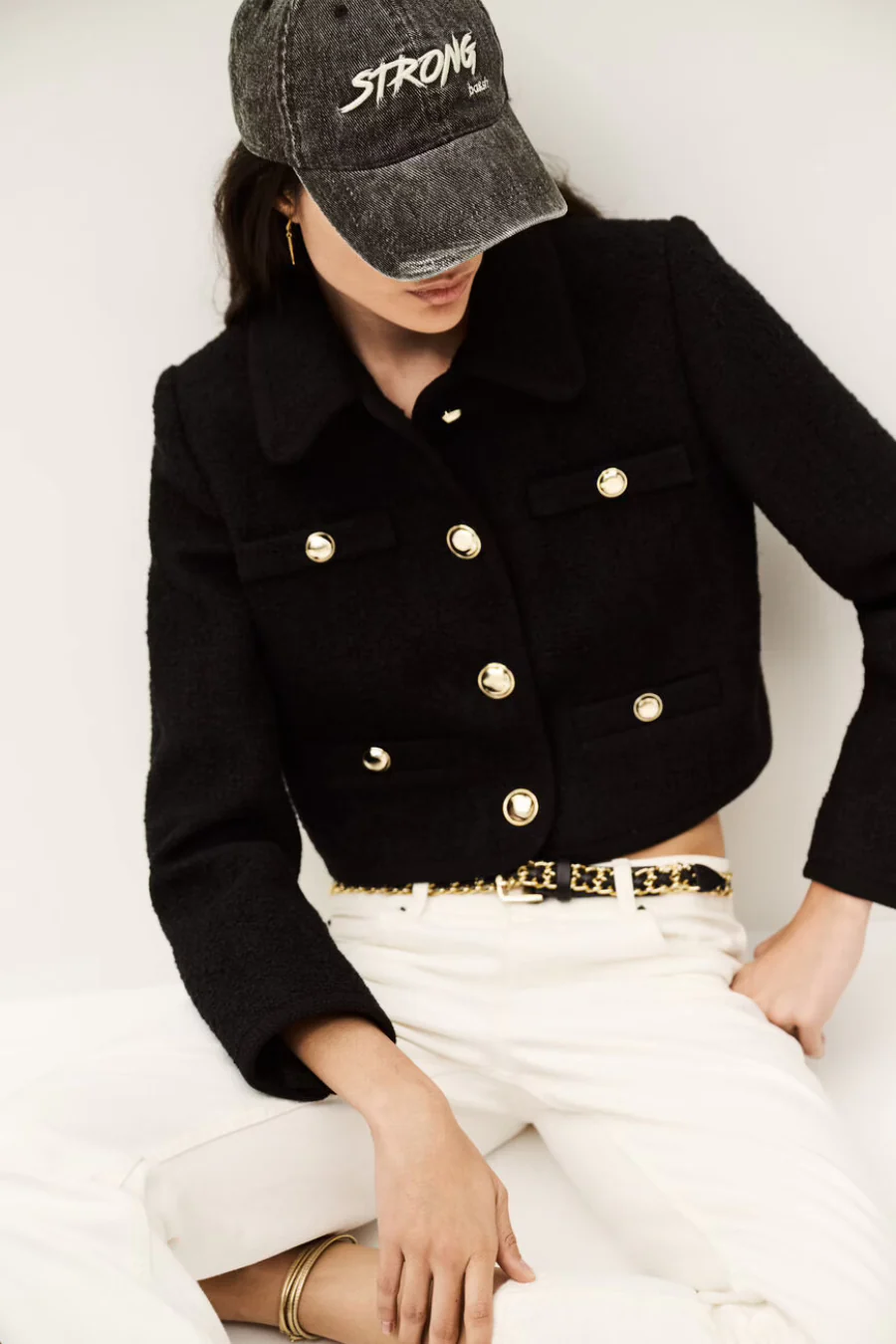 Meiradith Cropped Jacket Noir - Image 3