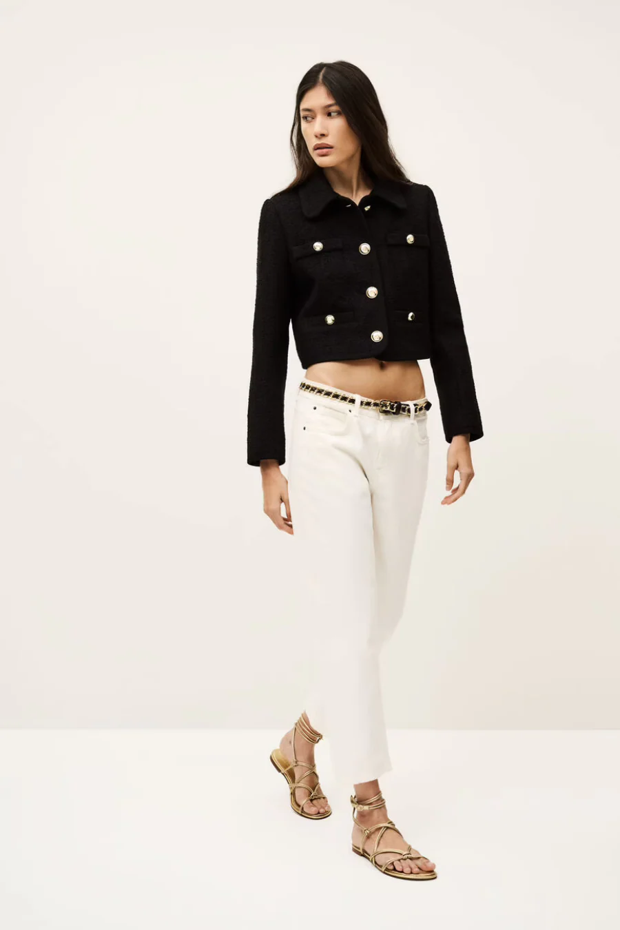 Meiradith Cropped Jacket Noir - Image 4