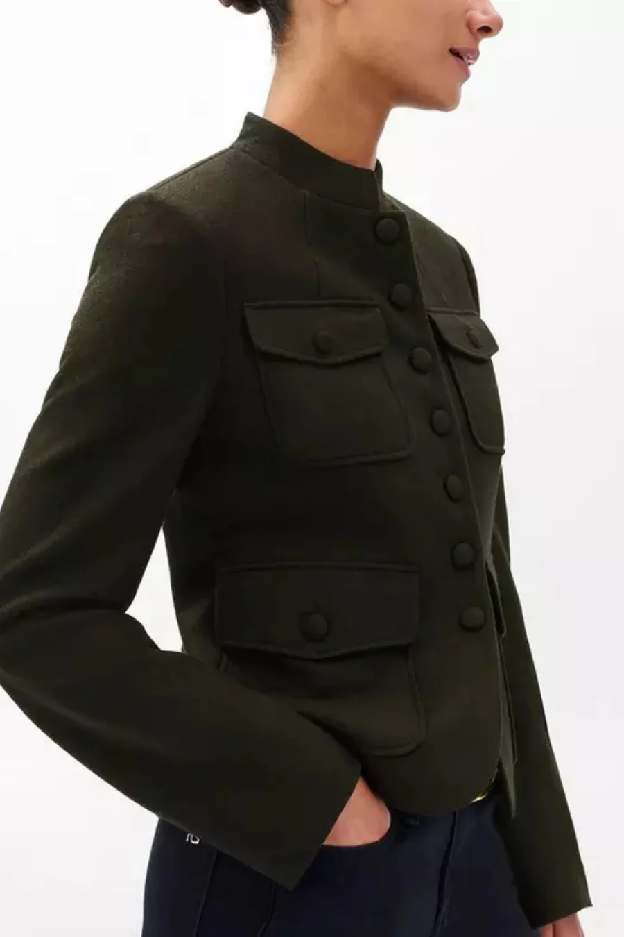 Mercer Wool Blazer Army - Image 4