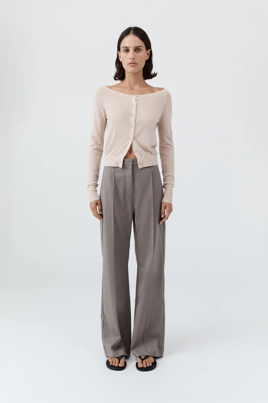 Merino Wool Ballet Cardigan Powder
