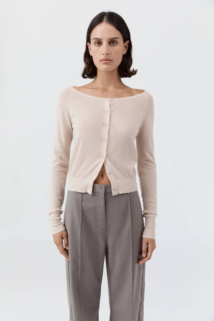 Merino Wool Ballet Cardigan Powder - Image 3