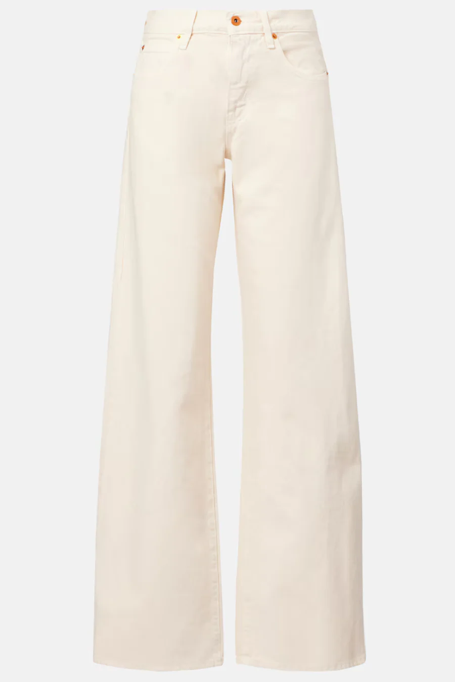 Mica Mid Rise Wide Leg Jean Ecru - Image 2