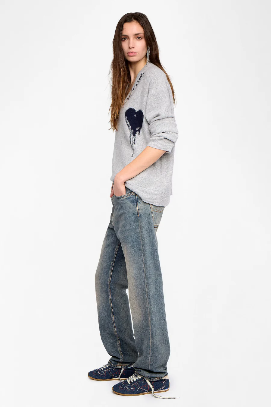 Mikyz Cashmere Jumper Grey - Image 3