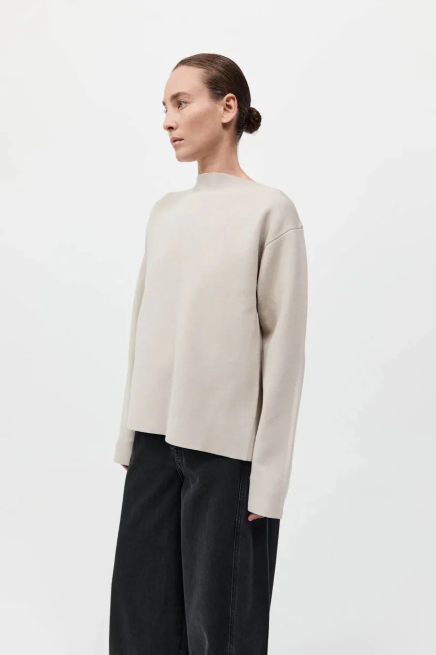 Milano Knit Scarf Jumper Creme - Image 2