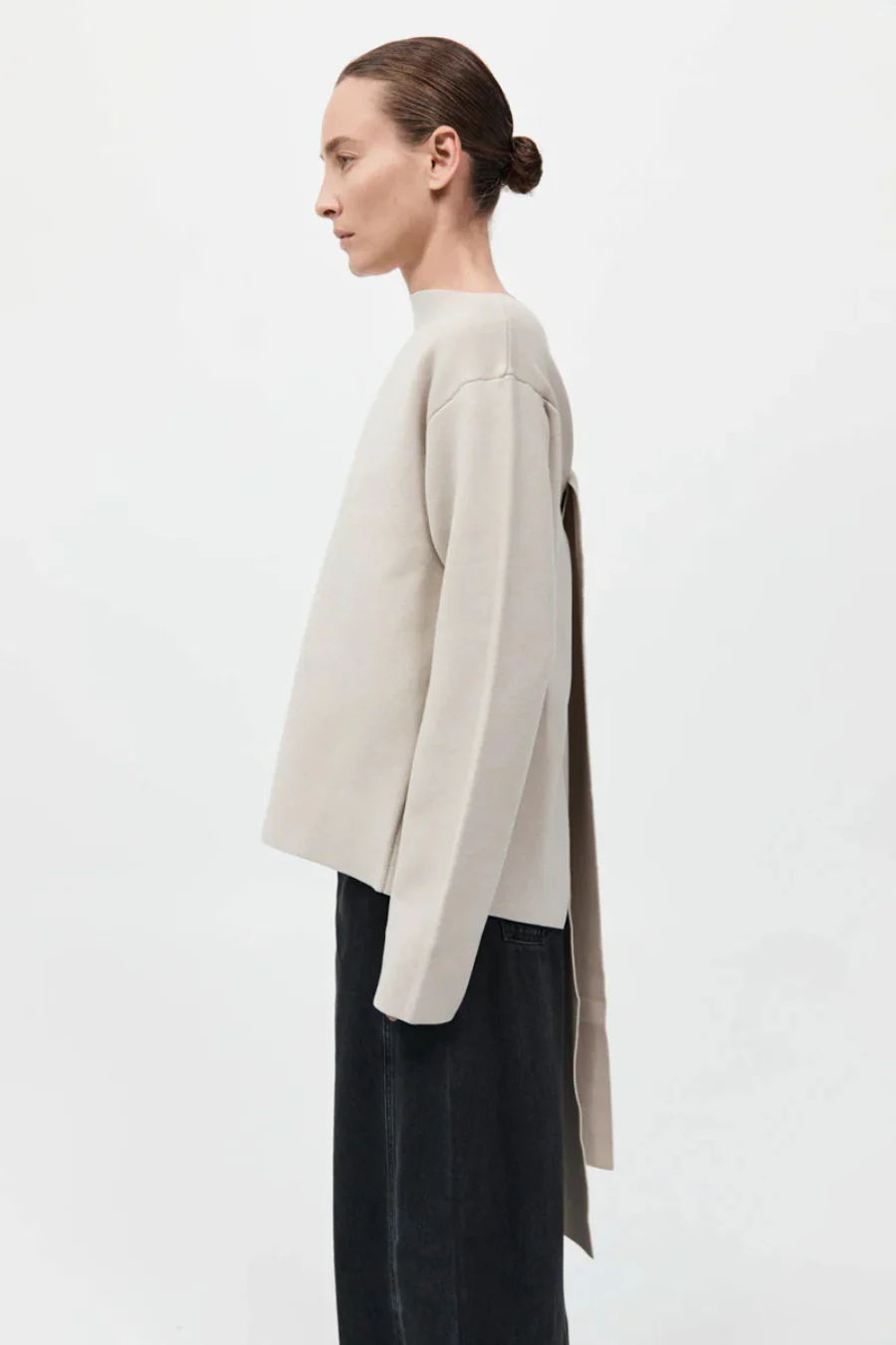 Milano Knit Scarf Jumper Creme - Image 3
