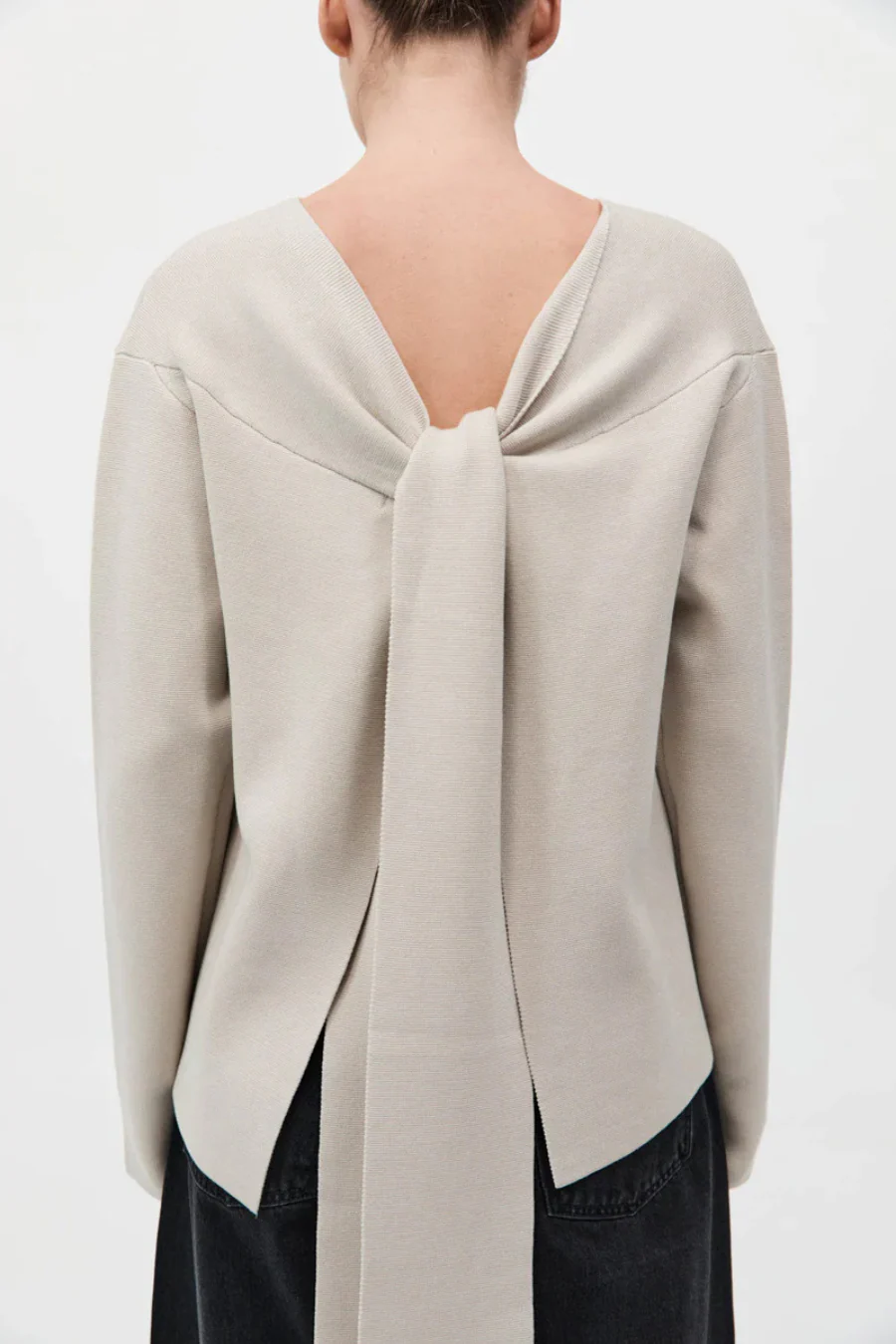 Milano Knit Scarf Jumper Creme - Image 4