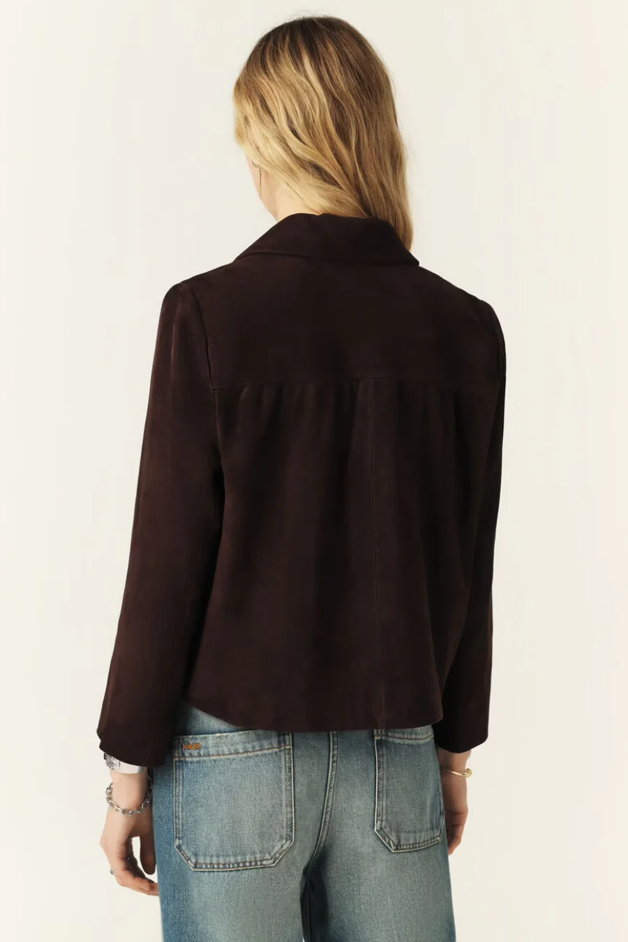 Milas Suede Jacket Chocolate - Image 4