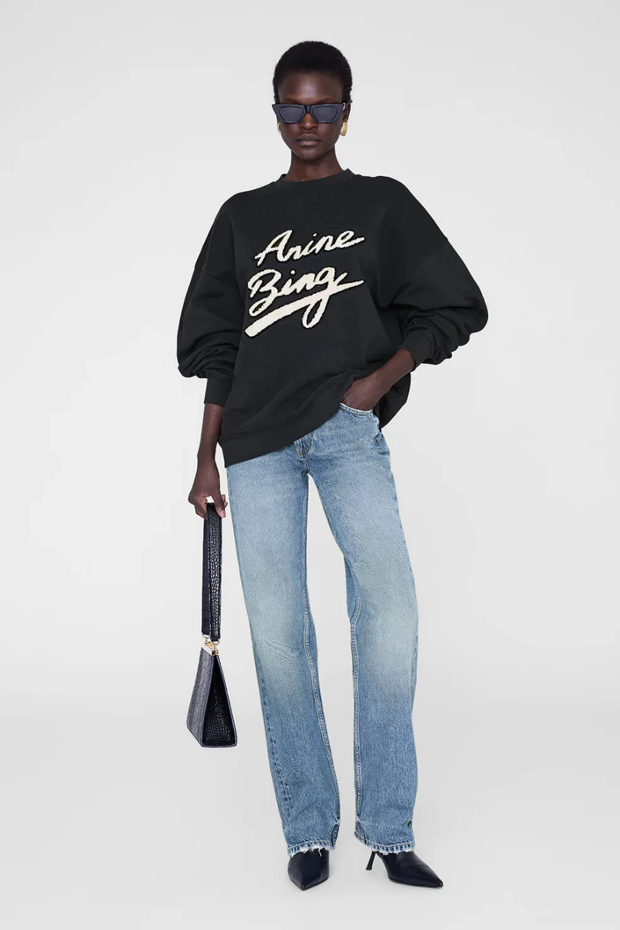 Miles Sweatshirt Chenille Signature Black