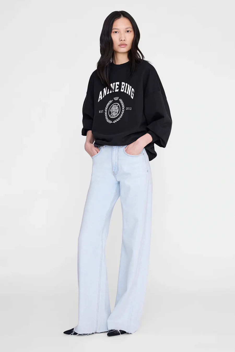 Miles Sweatshirt Collegiate Vintage Black