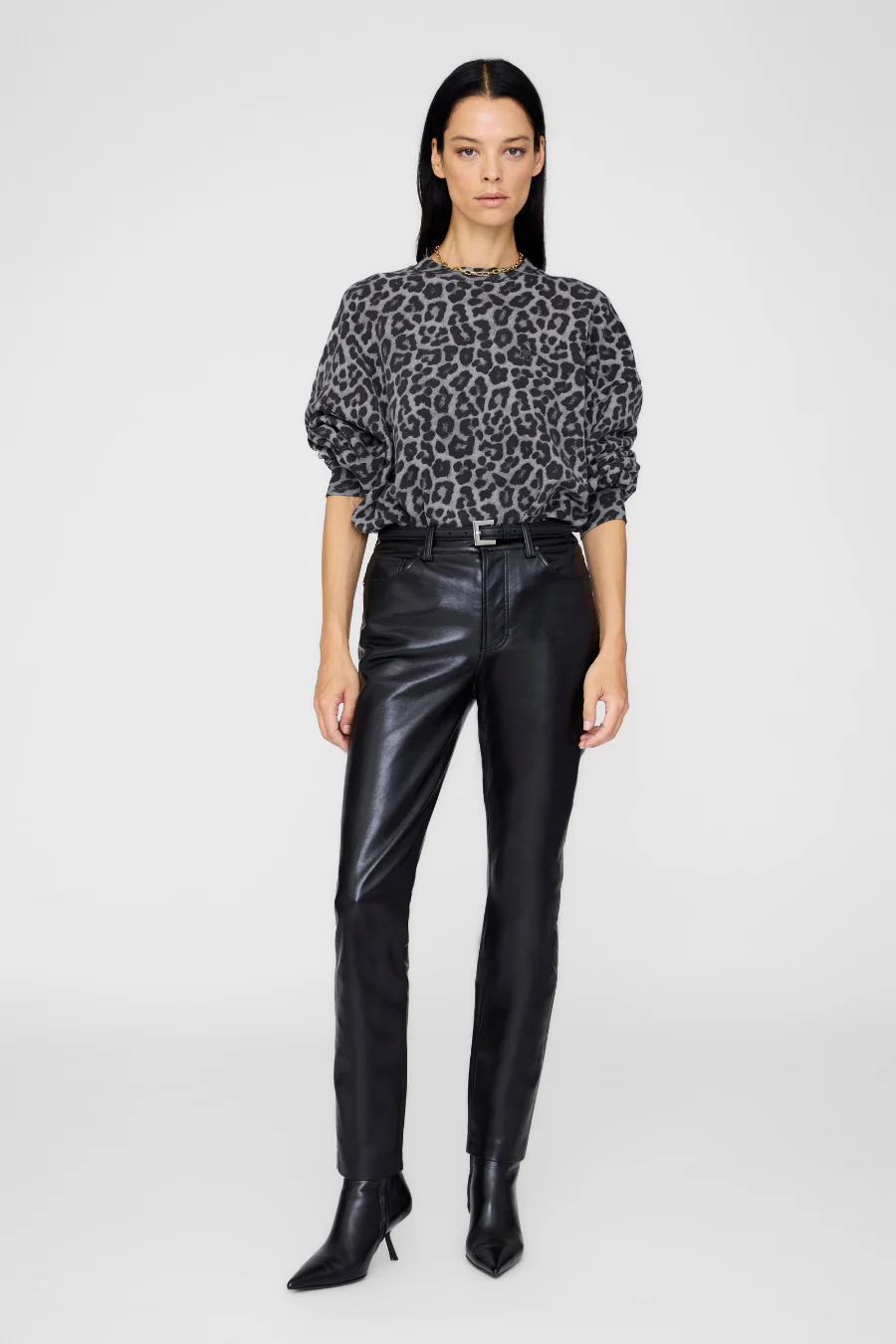 Miles Sweatshirt Grey Leopard - Image 3