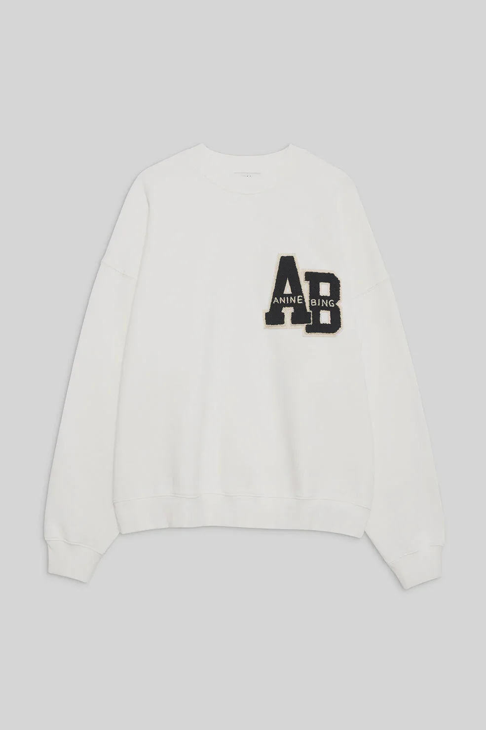 Miles Oversized Sweatshirt Letterman Off White - Image 3