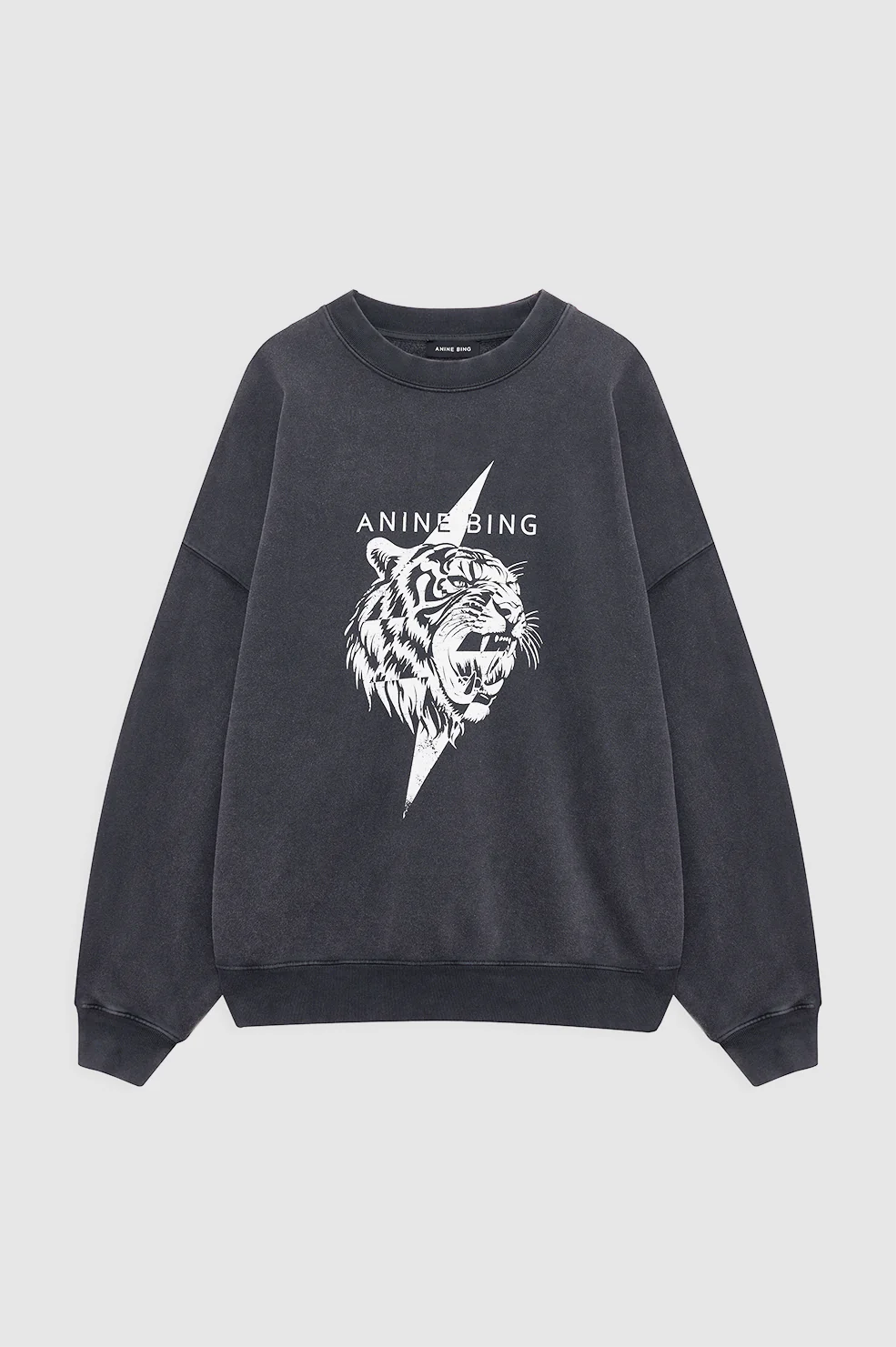 Miles Sweatshirt Tiger Washed Black - Image 4