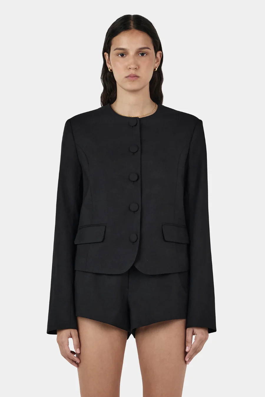 Millard Cropped Jacket Black