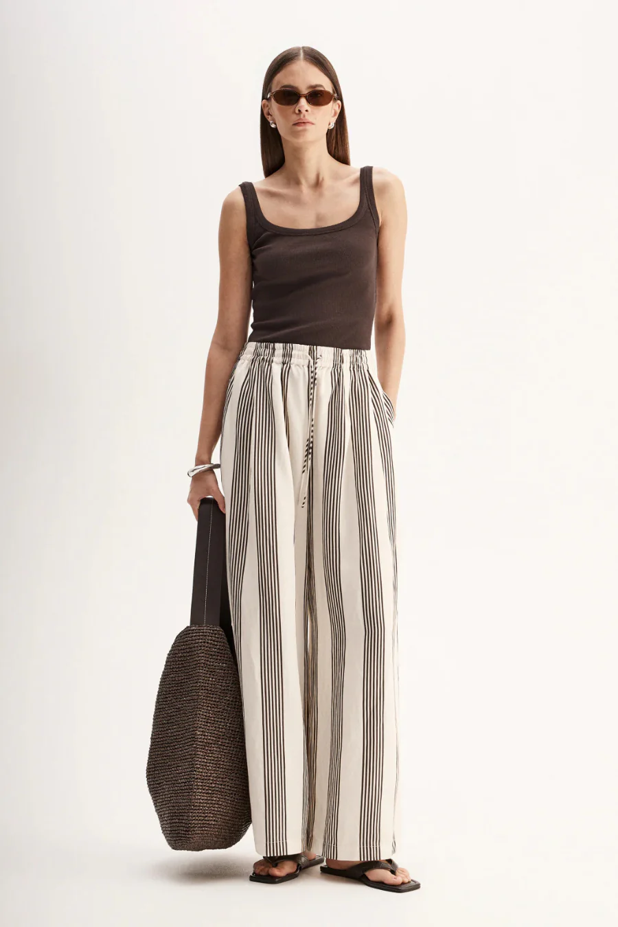 Milo Stripe Pant Chocolate Stripe