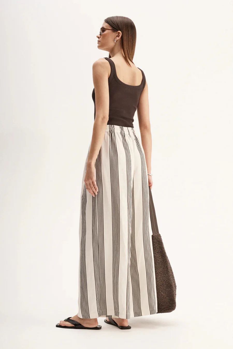 Milo Stripe Pant Chocolate Stripe - Image 2