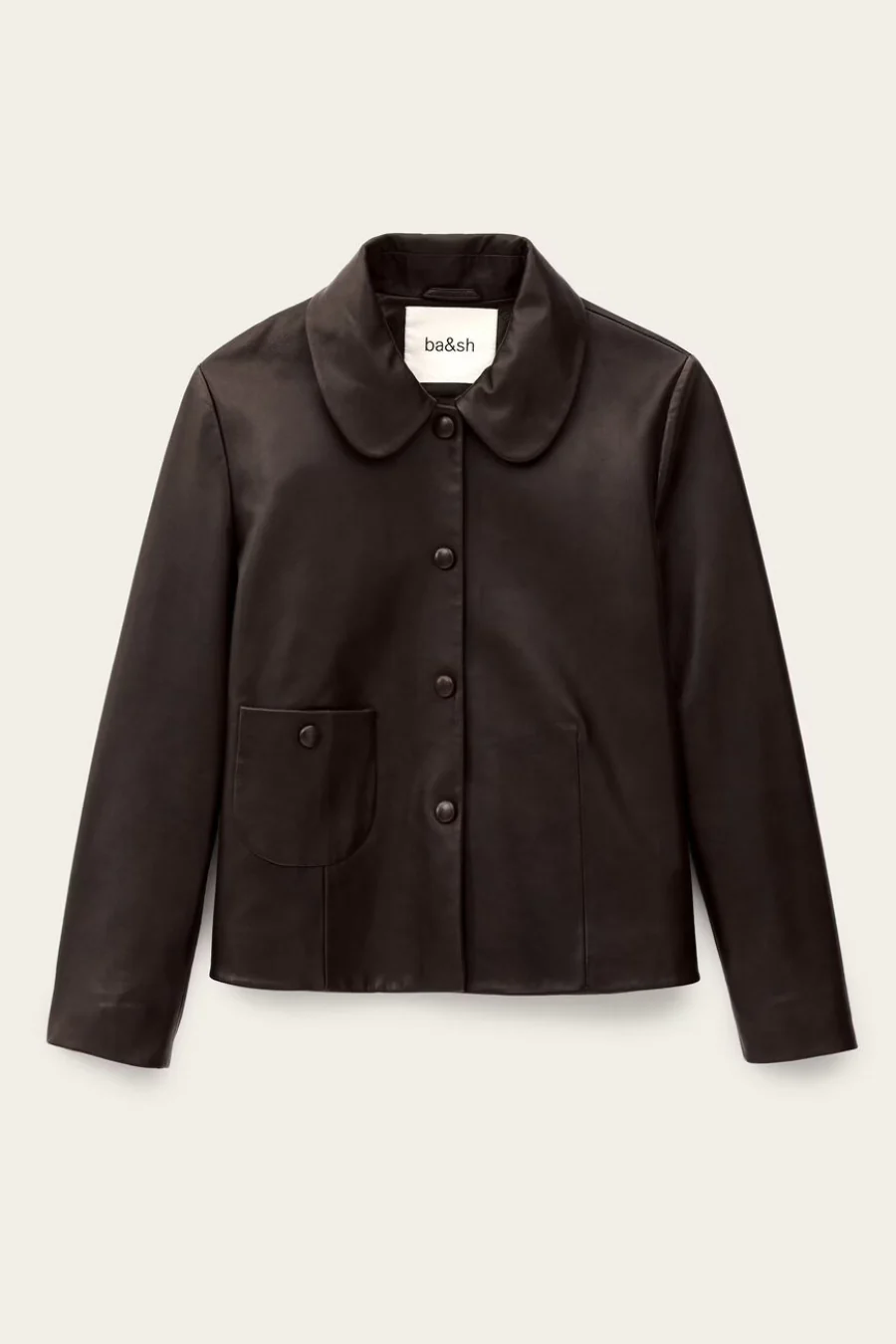 Milos Leather Jacket Marron - Image 4