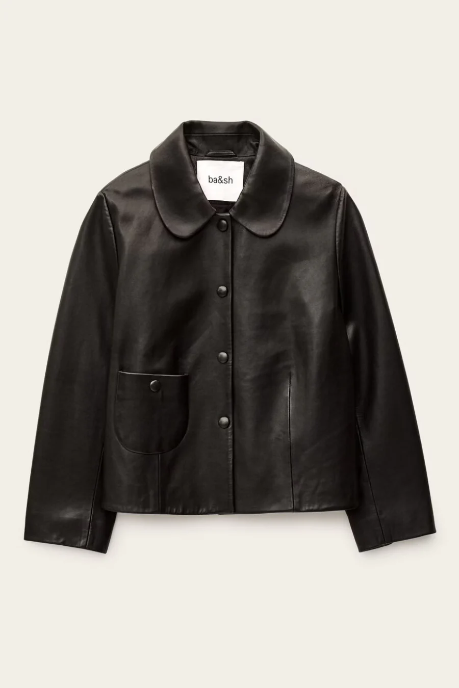 Milos Leather Jacket Noir - Image 5
