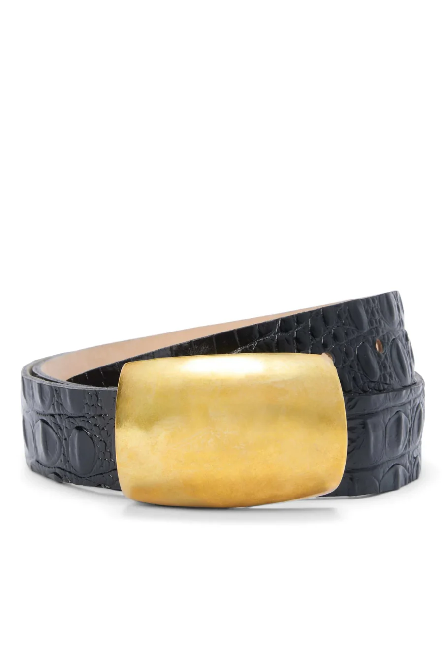 Milou Belt Black Croc Embossed