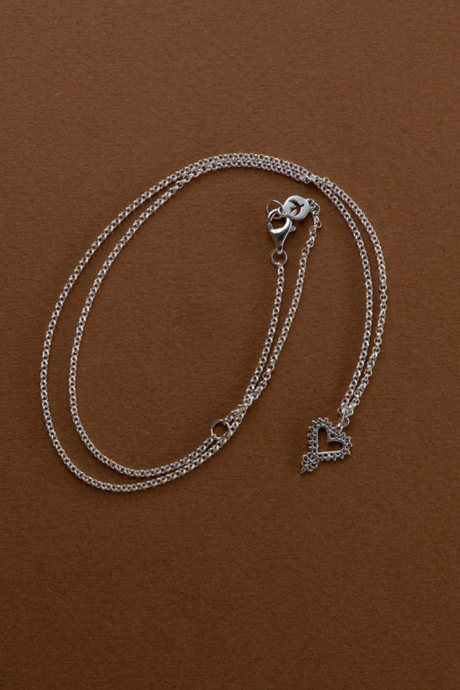 Mini Gypsy Heart Necklace Sterling Silver - Image 3