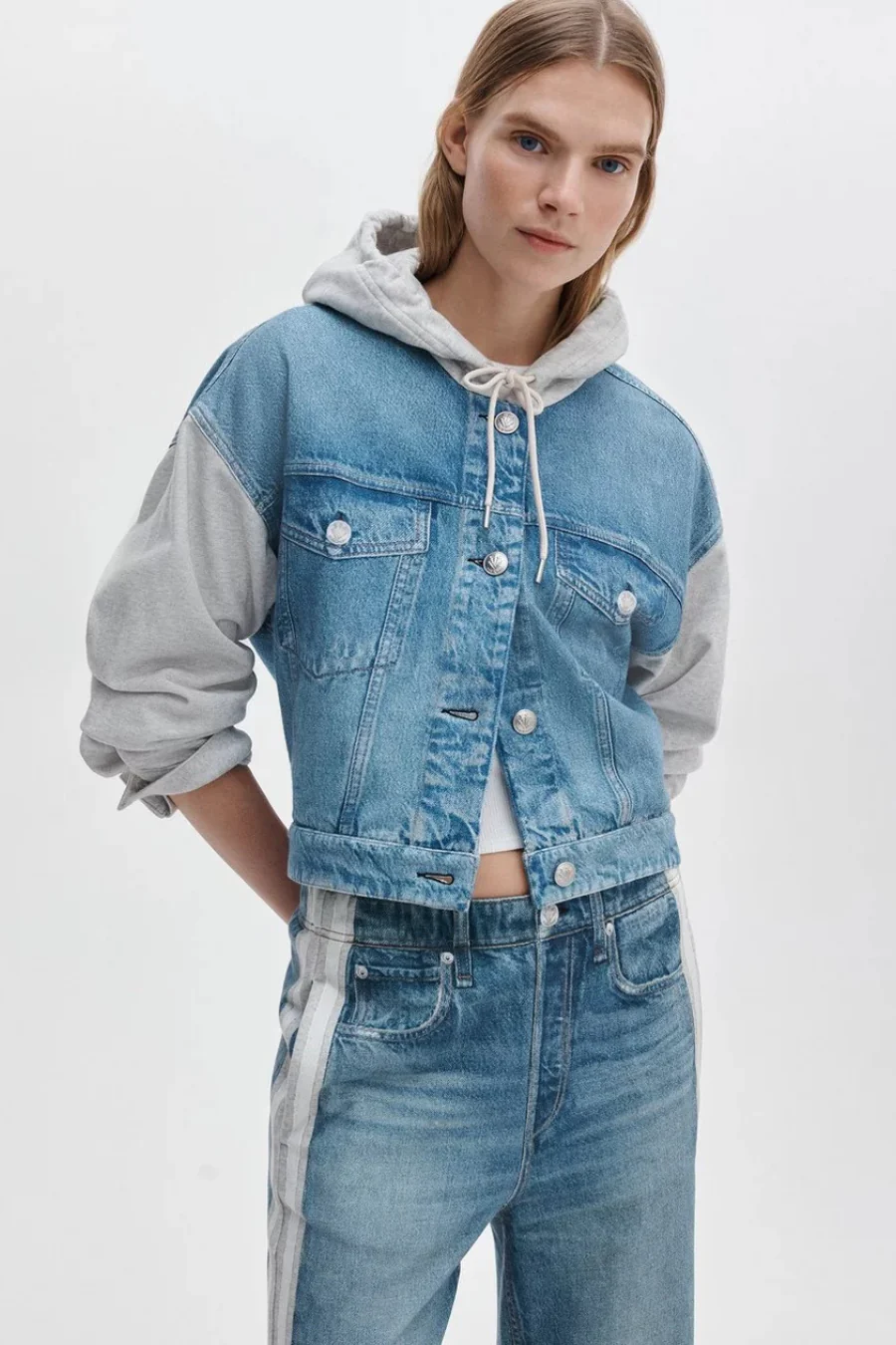 Miramar Combo Hooded Trucker Jacket