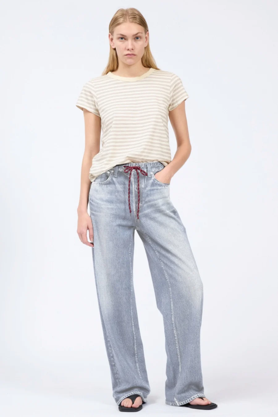 Miramar Terry Drawcord Wide Pant  Brighton