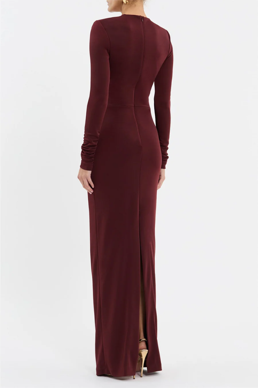 Mischa Long Sleeve Maxi Dress Wine - Image 2