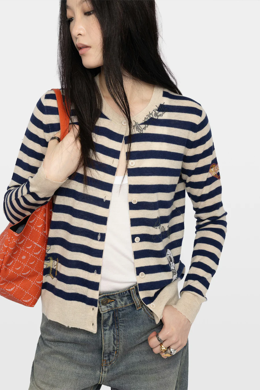 Missya Striped Cardigan Marine - Image 3