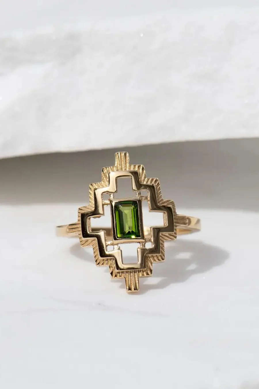 Munay Ring Gold - Chrome Diopside - Image 2