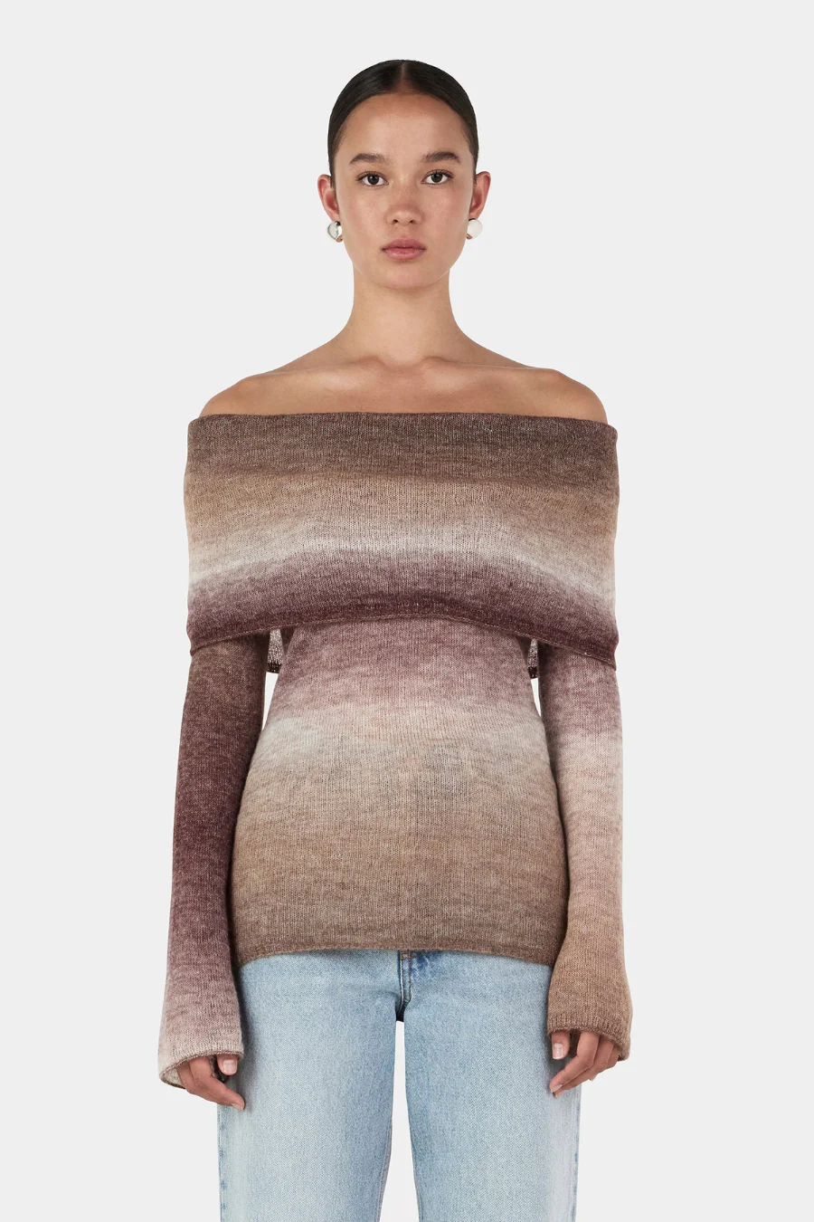 Naziree Knit Top Mocha Marle - Image 3