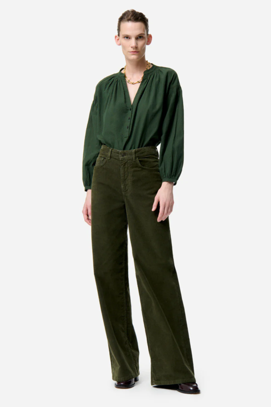 Nipoa Blouse Dark Green