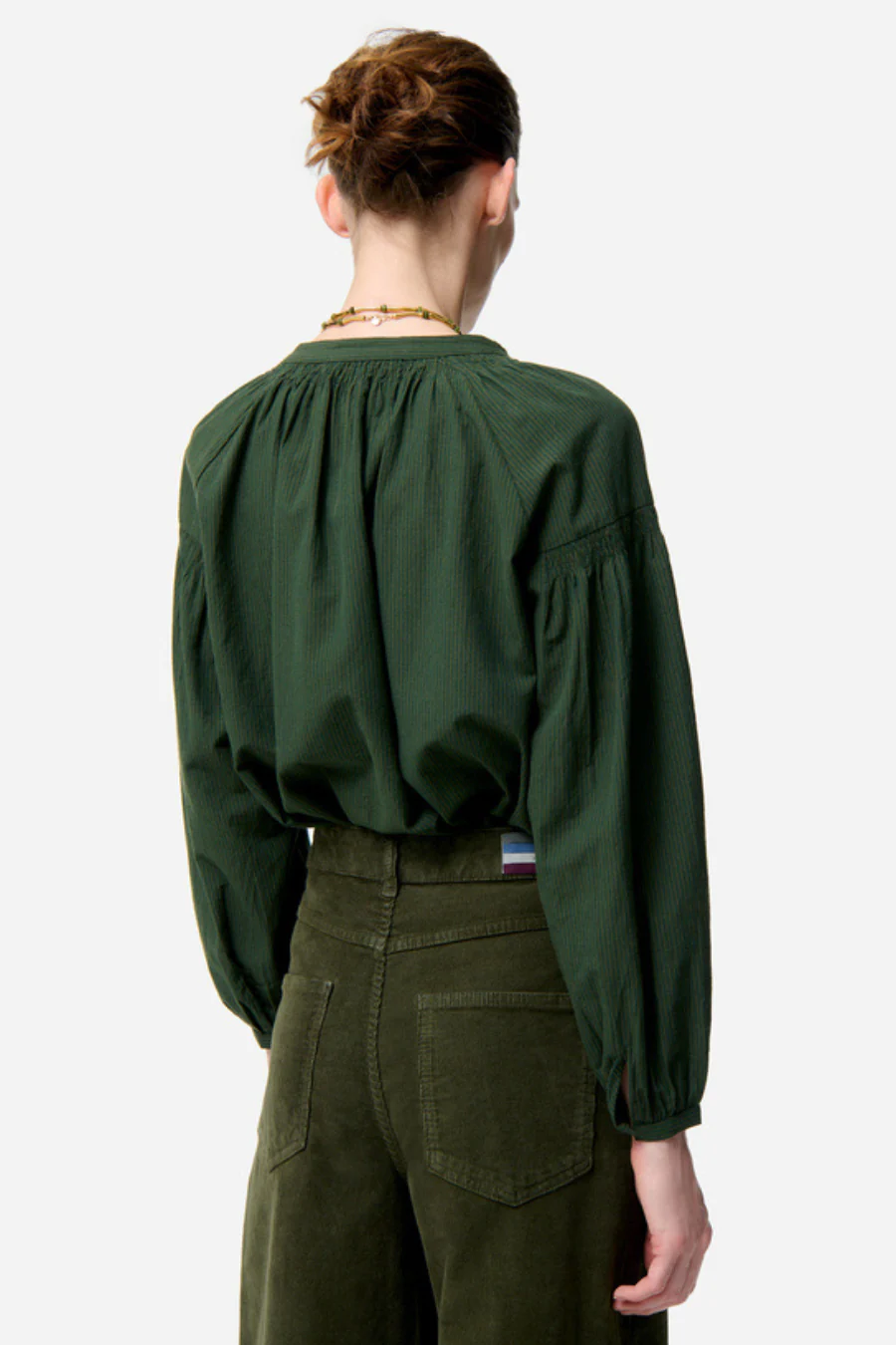 Nipoa Blouse Dark Green - Image 2