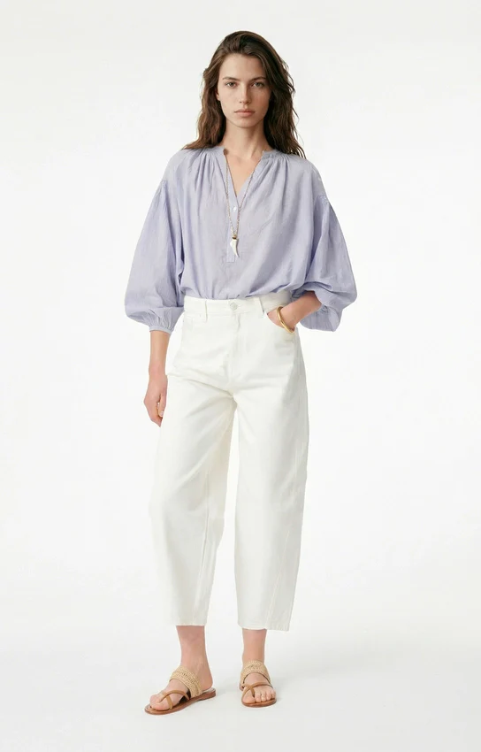 Nipoa Blouse White/Blue