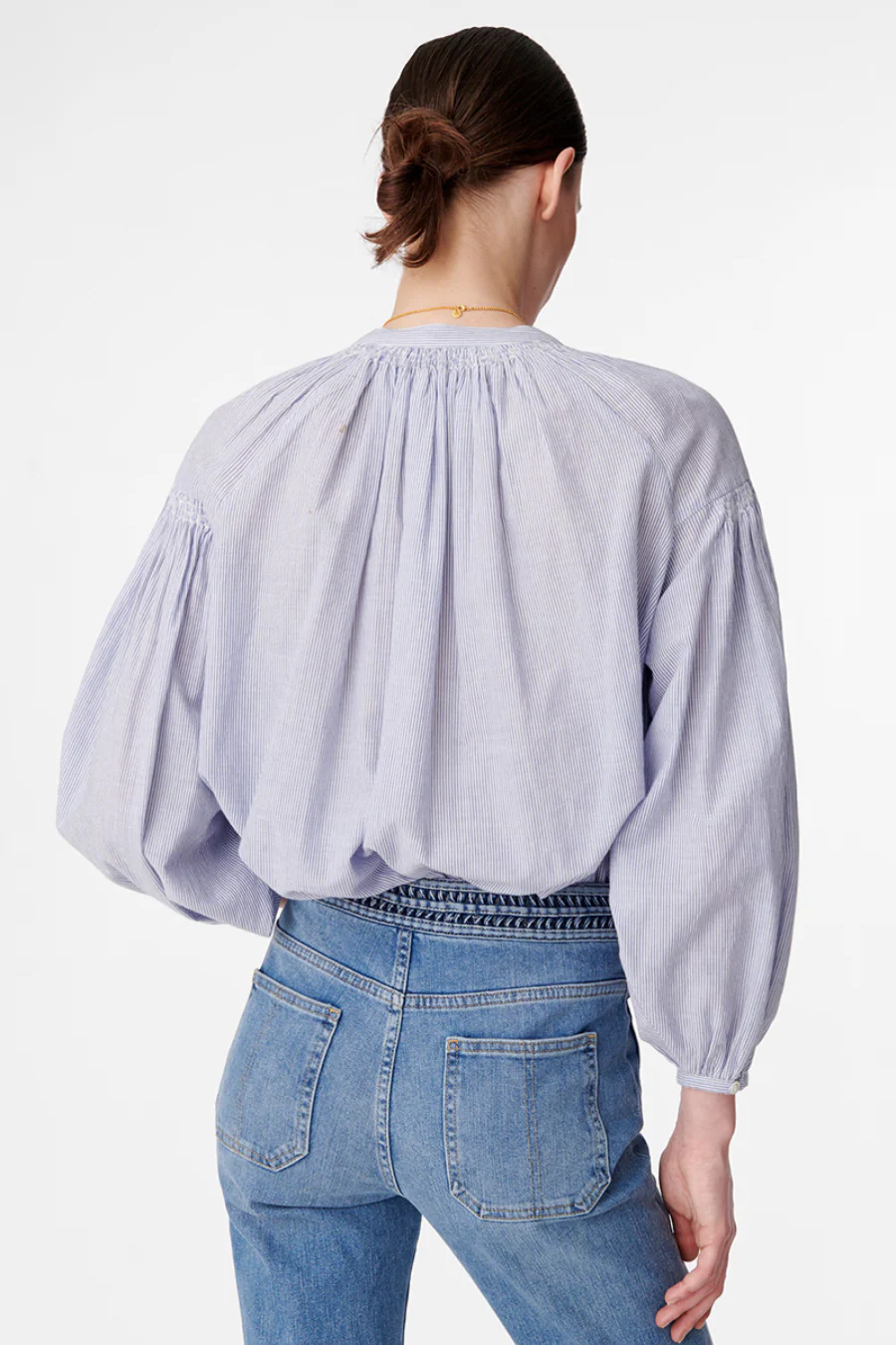 Nipoa Blouse White/Blue - Image 5