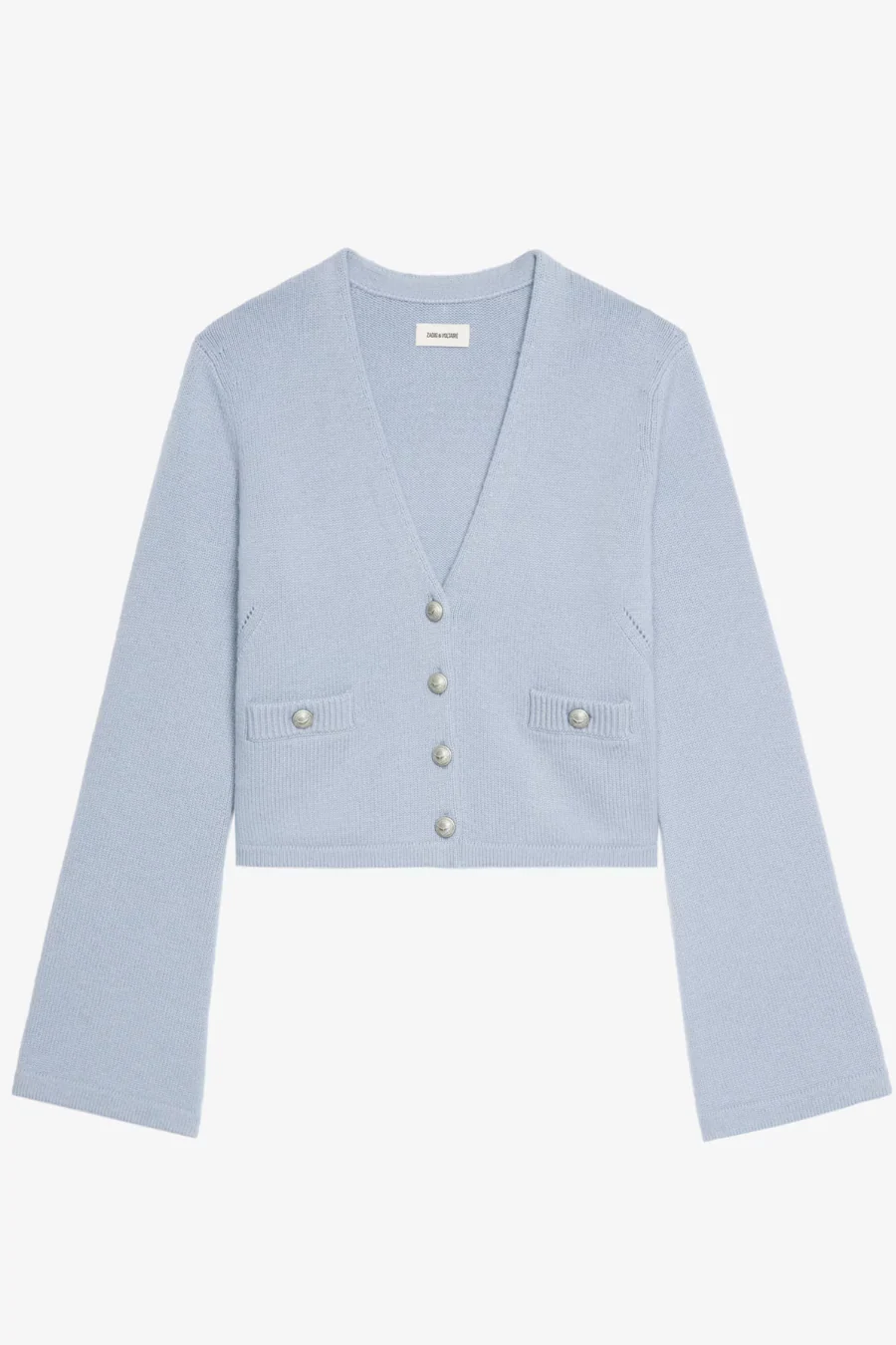 Nolly Cashmere Cardigan Light Blue - Image 5