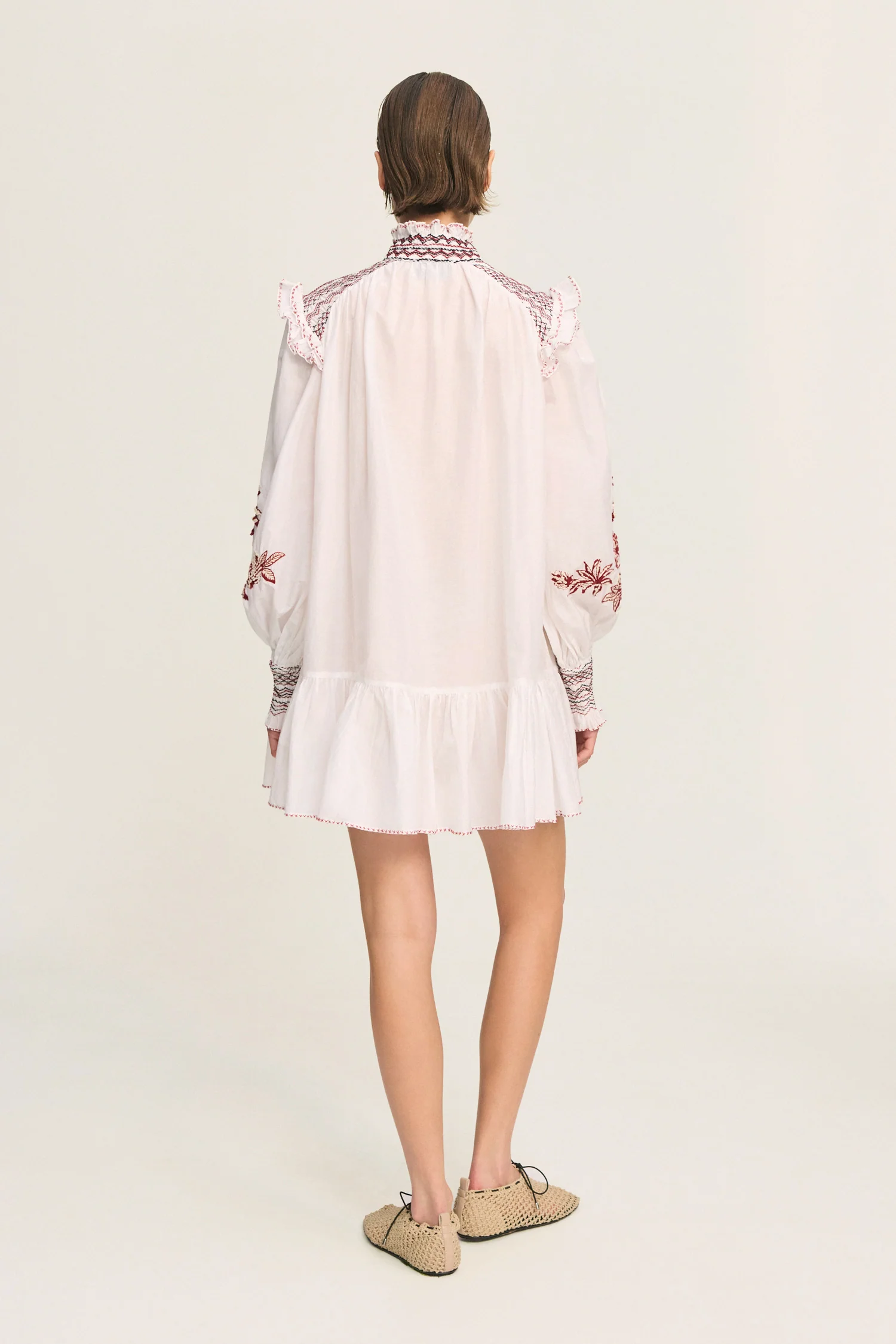 Odie Embroidered Mini Dress - Image 4