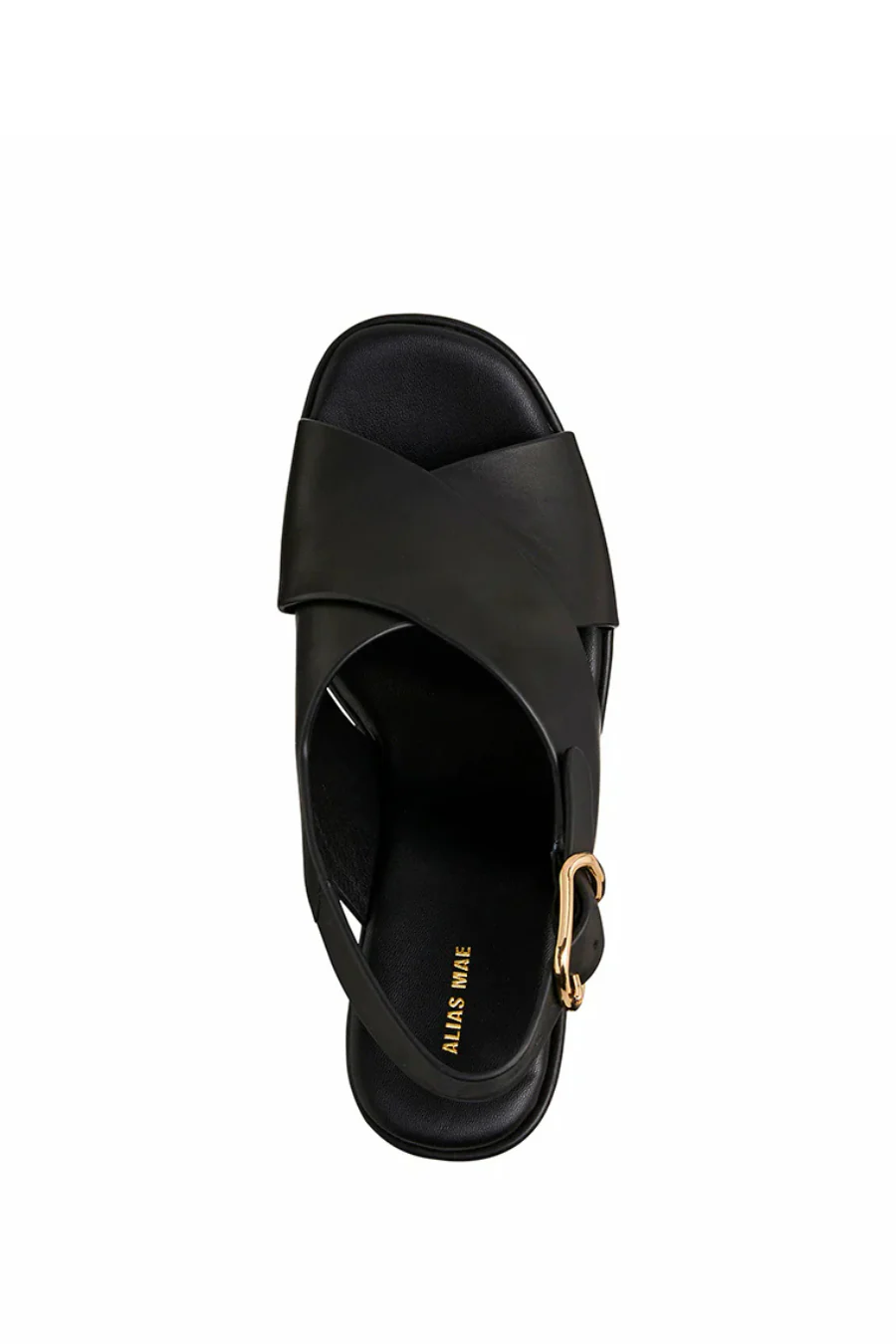 Ophelia Wedge Black / Black Leather - Image 3
