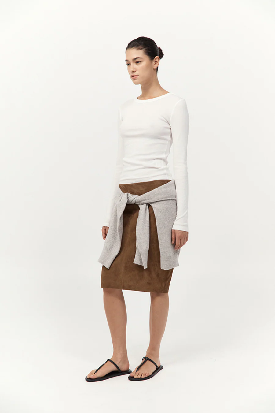 Organic Cotton Long Sleeve Top White - Image 3