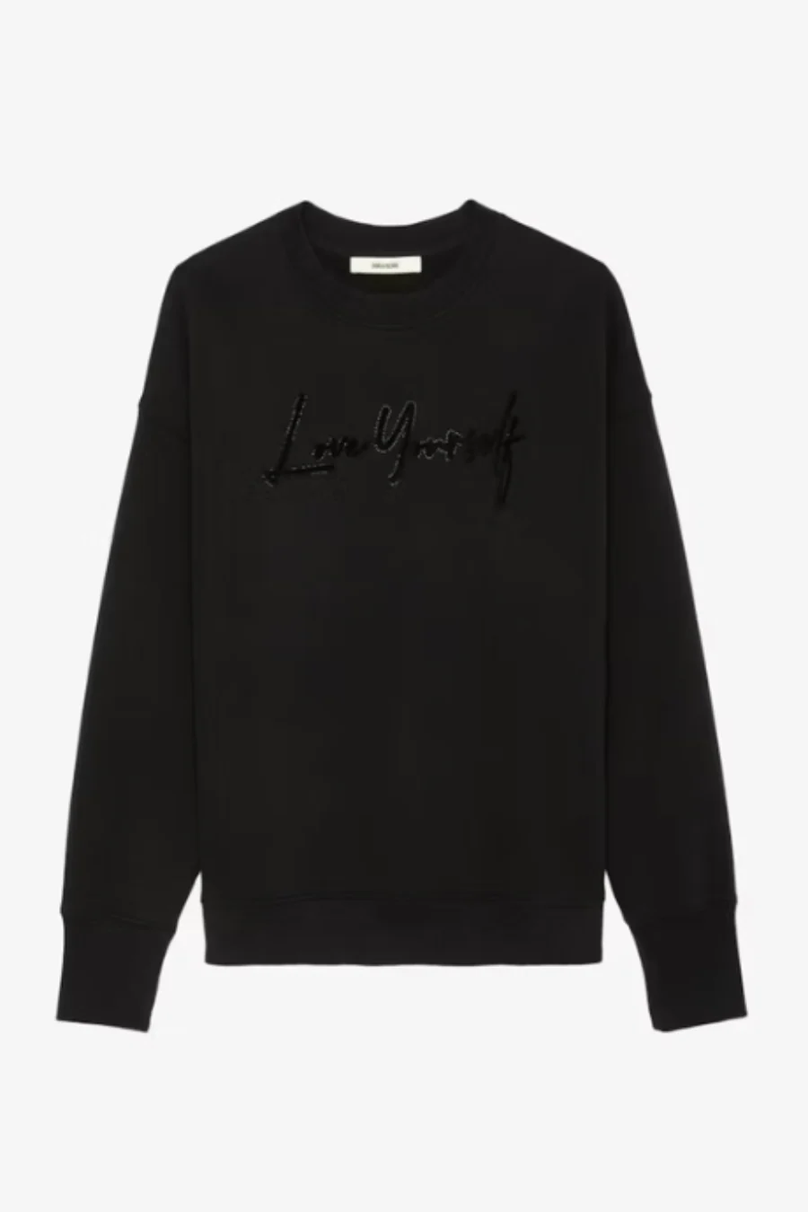 Oscar Love Yourself Diamante Sweatshirt Noir - Image 4